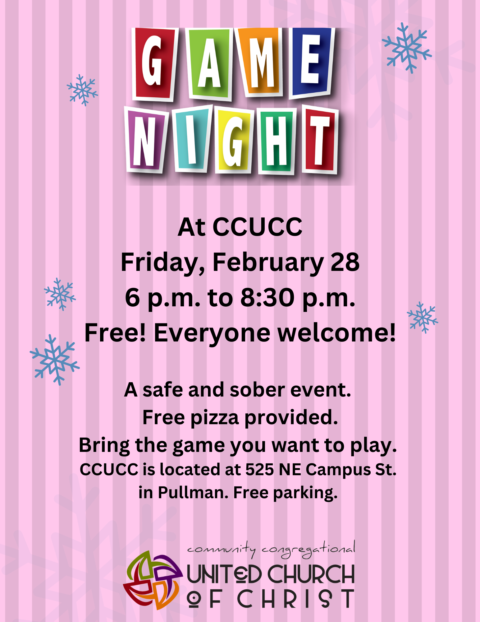 Game Night on Friday, Feb. 28 at 6 p.m.